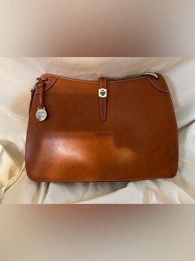 Dooney & Bourke Tan Leather Saddle Shoulder Bag